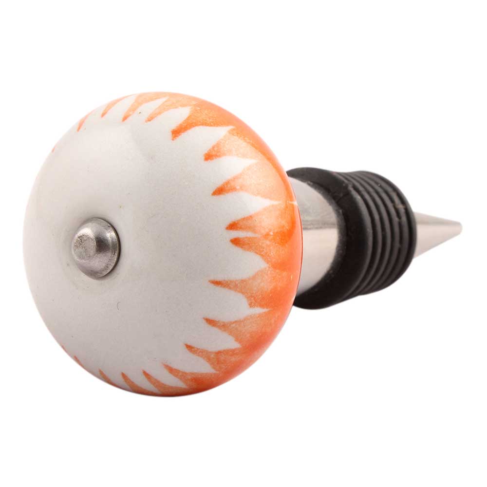 Amber Chakra Ceramic Wine Stopper